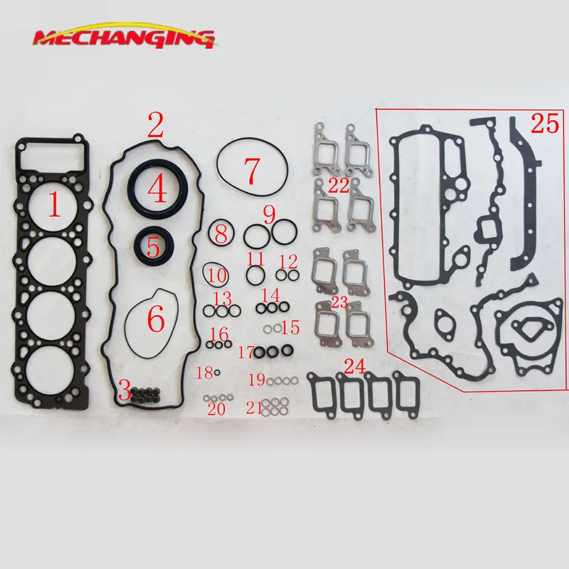 4M40A 4M40AT 4M40 4M40T สําหรับ MITSUBISHI PAJERO Canter 35 CANTER 2.8 ชุดชิ้นส่วนเครื่องยนต์ปะเก็น 