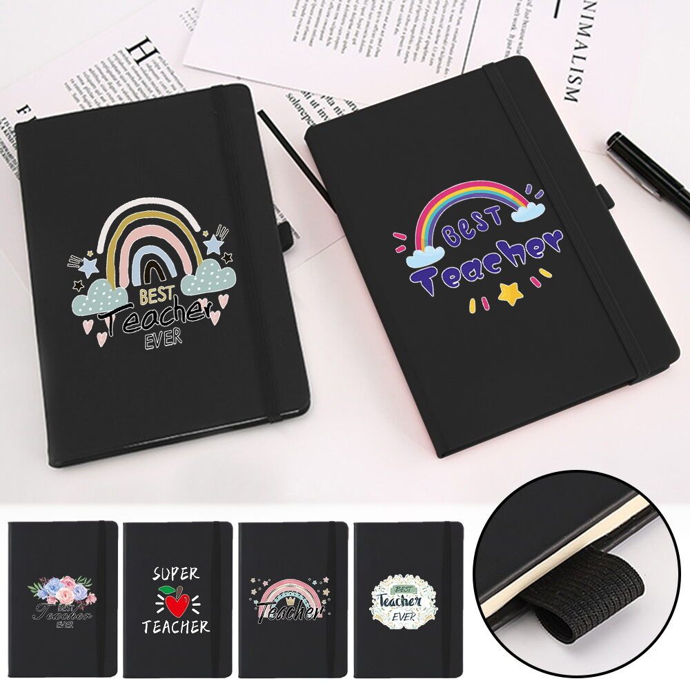 สมุดบันทึกแถบยางยืด อุปกรณ์การเรียน อุปกรณ์การเรียน หนัง วารสาร Planner ไดอารี่ Buku Nota คนงาน Teac