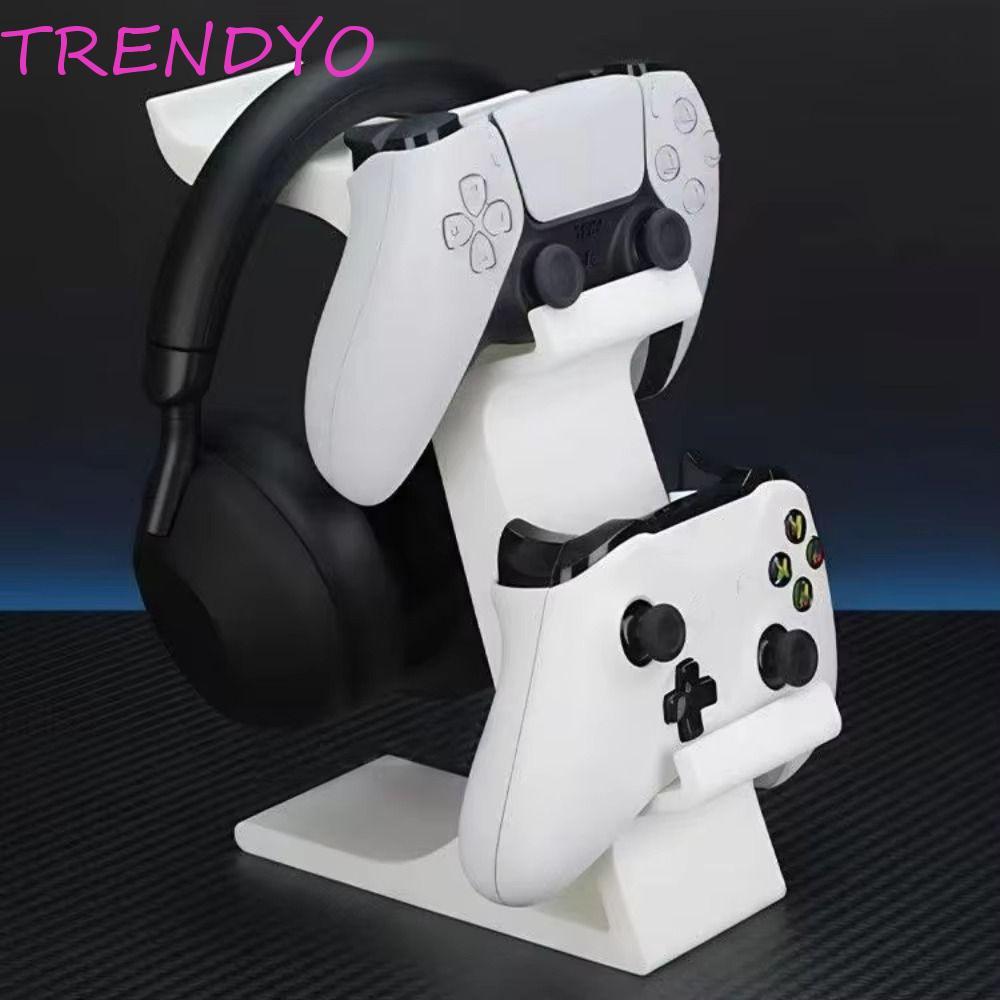 TRENDYO ขาตั้งจอแสดงผลเกมแพด,การพิมพ์ 3D Stable Wireless Game Controller Holder, Simple 2 ชั้นขาตั้งจอแสดงผลชุดหูฟังแขวนเกม Controller Office