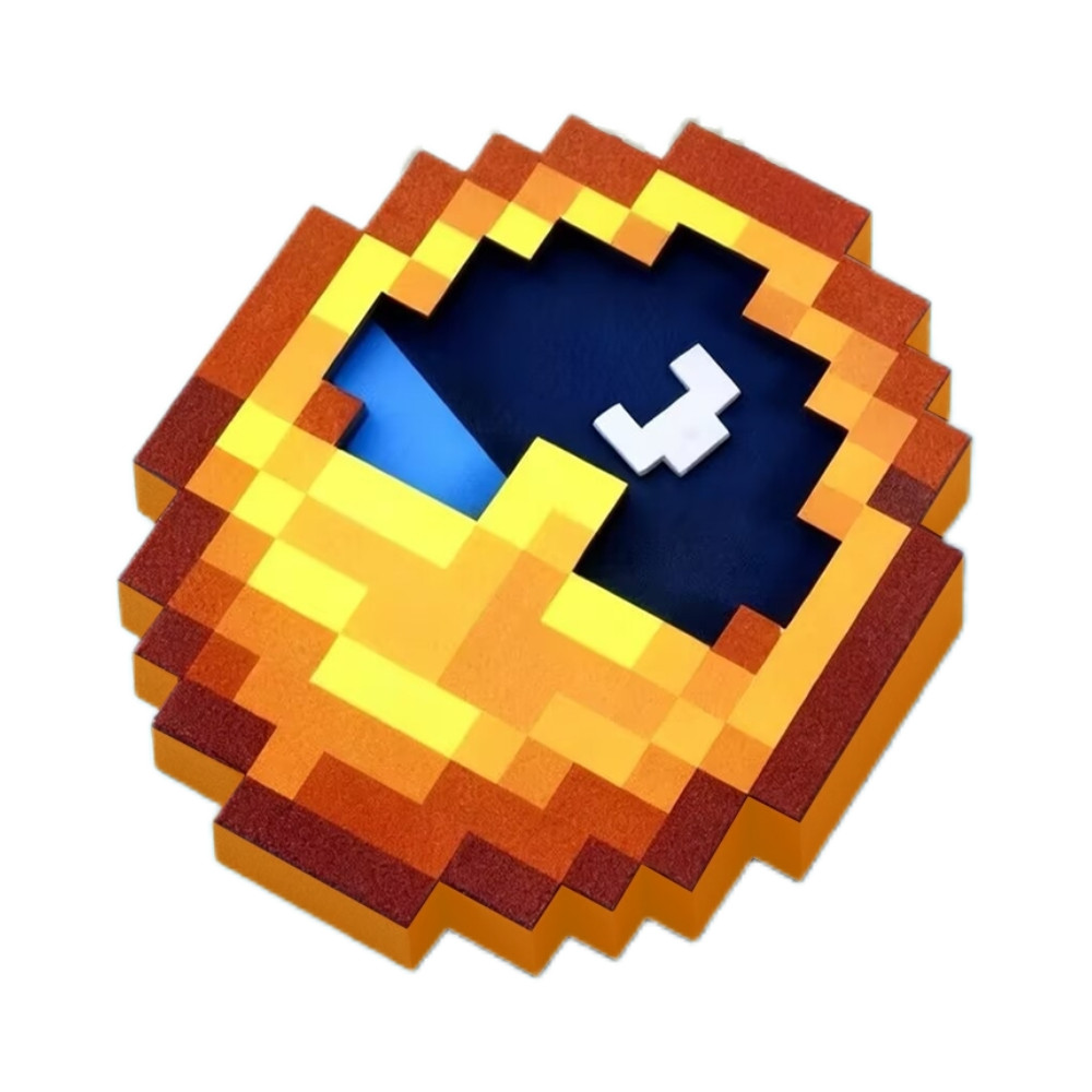 y0780 นาฬิกาและอุปกรณ์เสริม Minecraft รุ่น นาฬิกาที่สามารถเคลื่อนย้ายได้, นาฬิกาตกแต่งธีม Minecraft
