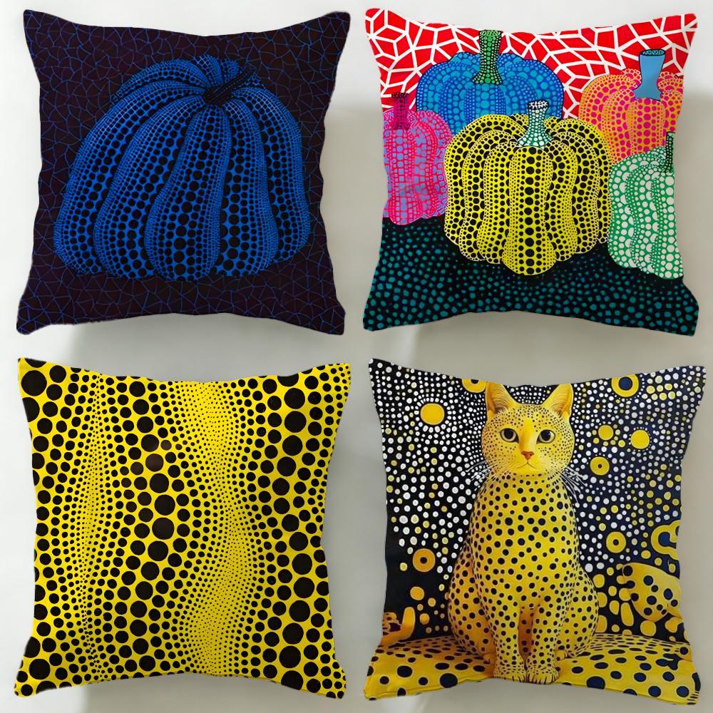 [Polka Dot Art] ปลอกหมอนอิงศิลปะคลาสสิก ทําความสะอาดง่าย ปลอกหมอนสากลสําหรับการเดินทางในบ้านและสํานักงาน