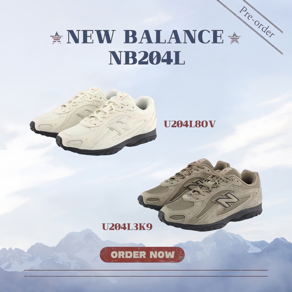 pre-orderของแท้100% รองเท้า New Balance 204L “Year of the Horse – Tan/ White” U204L8OV&U204L3K9[พร้อ