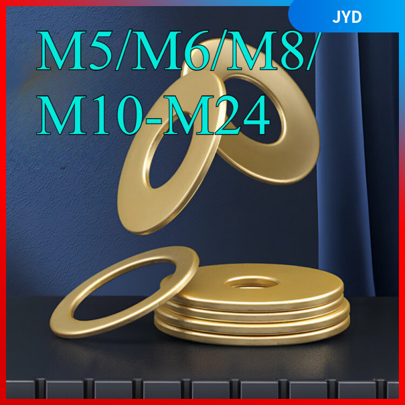 แหวนอีแปะ แหวนรอง น็อตสกรู ทองแดง / Flat Washer copper M5/M6/M8/M10-M24 JYD-ZZ-Z