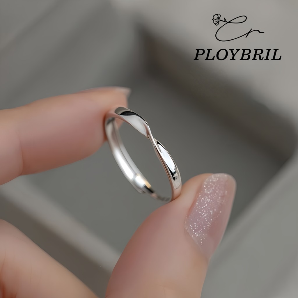PLOYBRIL แหวนเงินแท้ Moebius แหวนพลอยแท้ แหวนเงิน แหวนแฟชั่น แหวนมงคล แหวนปรับขนาดได้ วาเลนไทน์ J025