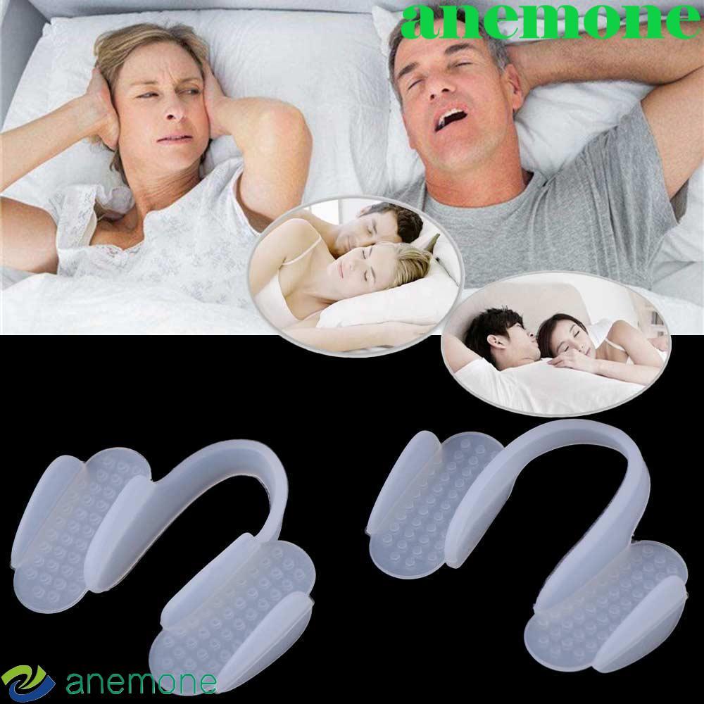 ANEMONE 2 ชิ้น Anti-Snoring Mouthpiece, พร้อมกล่องเก็บปรับ Anti Snoring Mouth Guard, โปร่งใสปรับปรุง