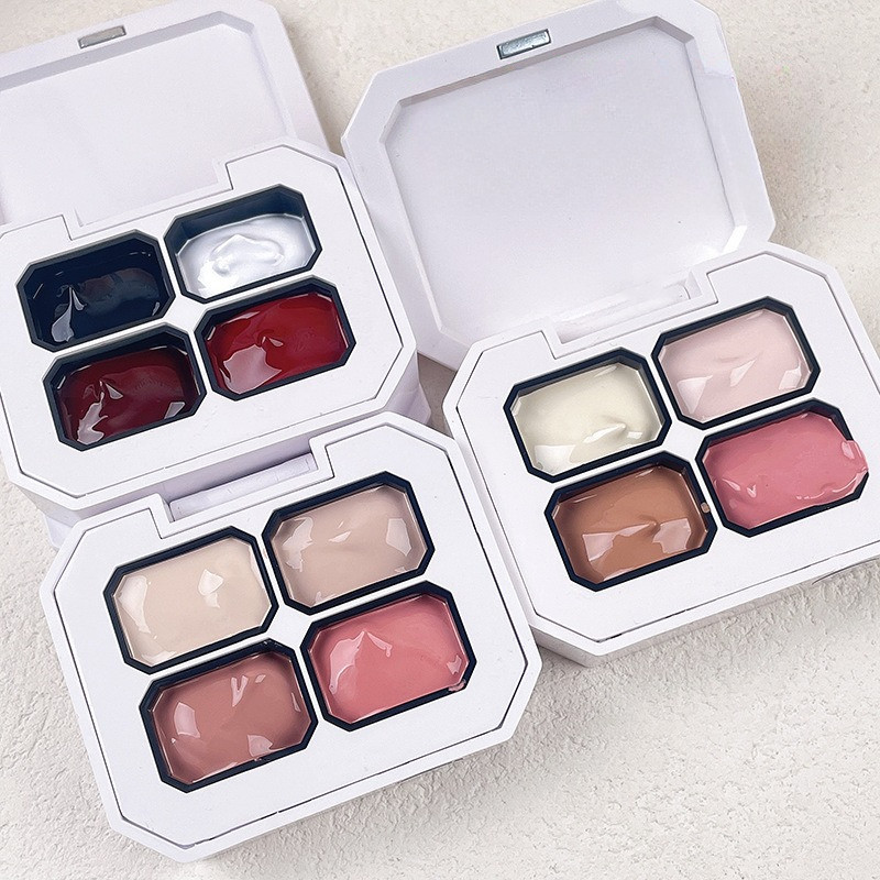 HUAXI สีเจลออมเบร ตลับ 4 สี สีพาเลท (4 Color Palette Painting Gel) - NT nail