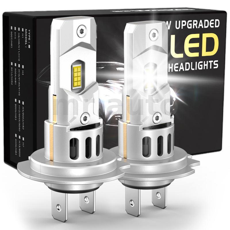 SEALIGHT 2PCS X3S H7 LED ไฟหน้ารถ 6000LM รถด้านหน้า Hi Low Beam 6500K LED ไฟหน้าหลอดไฟ Turbo พัดลมระ