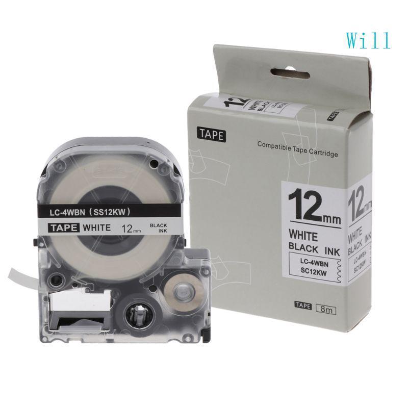 Will Self Adhensive Label Tape 12 ซม. สําหรับ LC-5WBW LW-300 LW-400 LW-600P 1PC