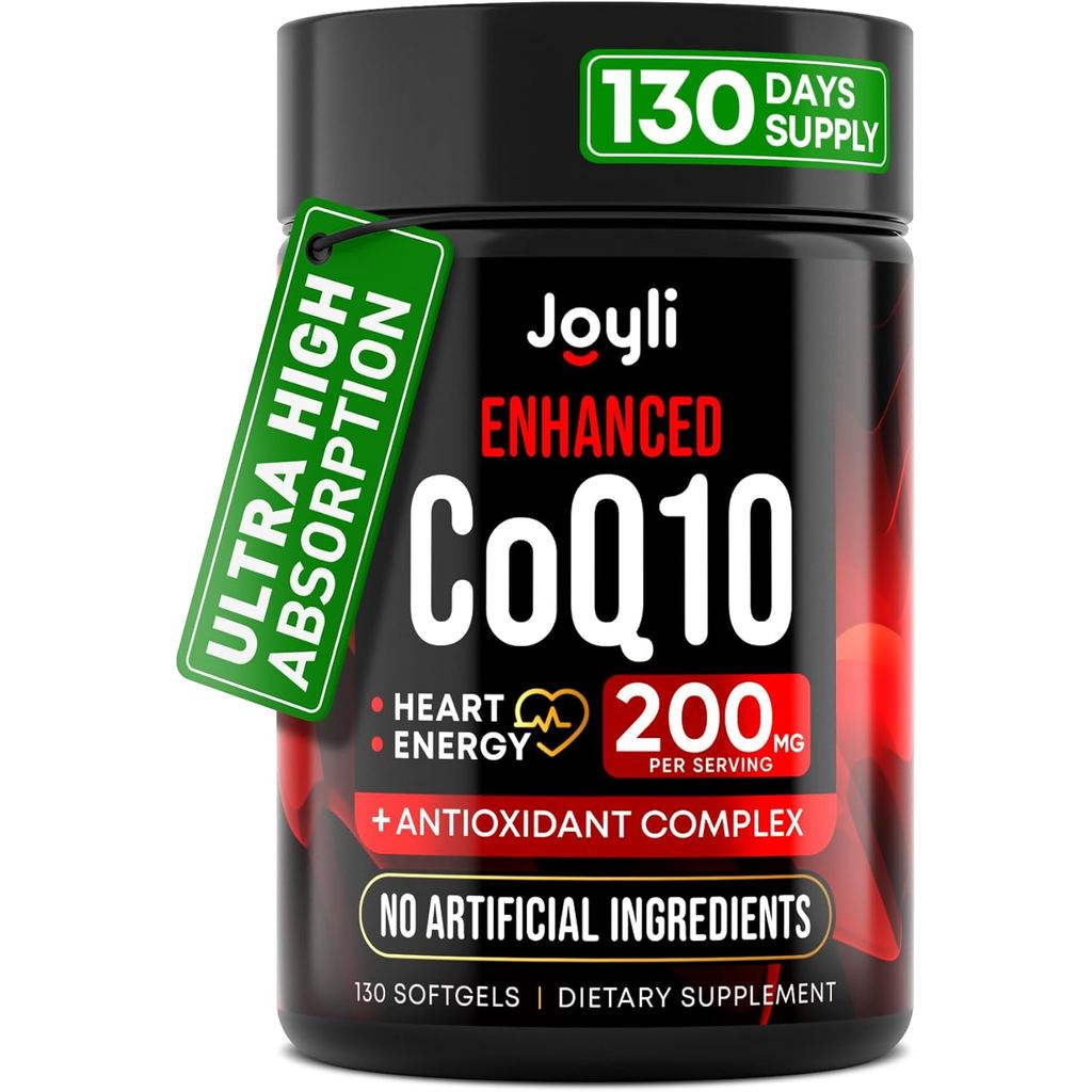 CoQ10 200MG - Co Q10, ซอฟท์เจล 200 มก. สําหรับ Heart Health & Energy - Enhanced Co Q 10 พร้อมสารต้าน