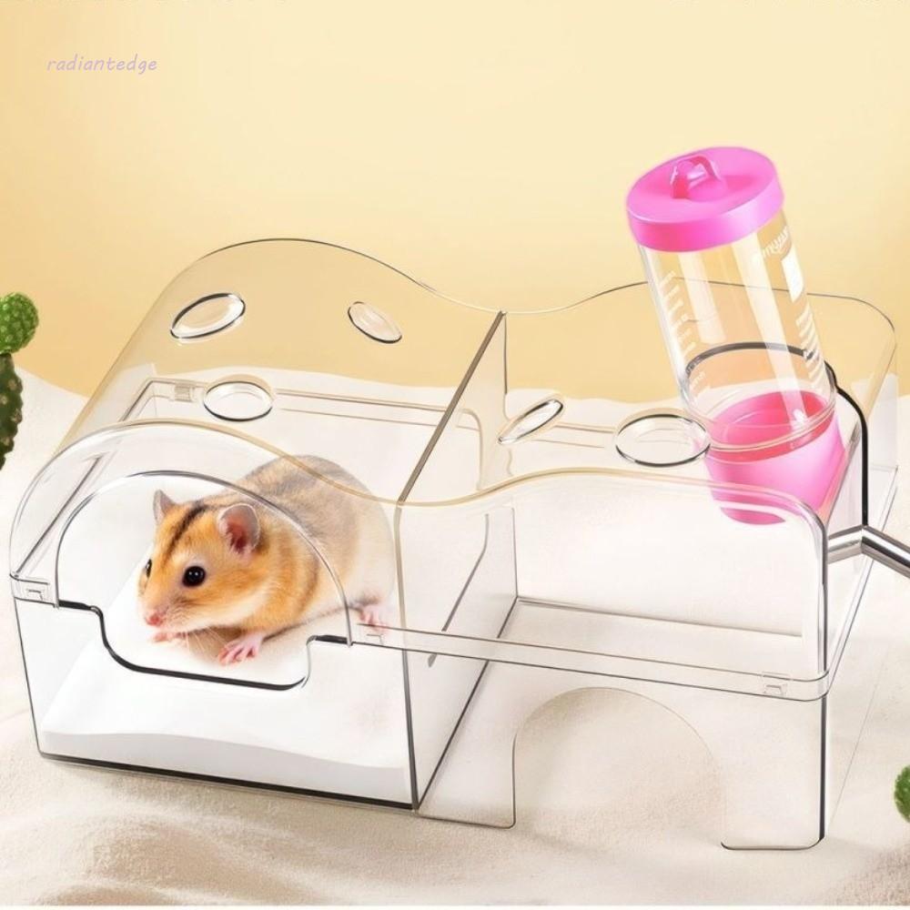 RADIANT Hamster Hideout, 3 in 1 Acrylic Hamster House Habitat, กรงสัตว์เลี้ยงขนาดเล็กที่ถอดออกได้พร้