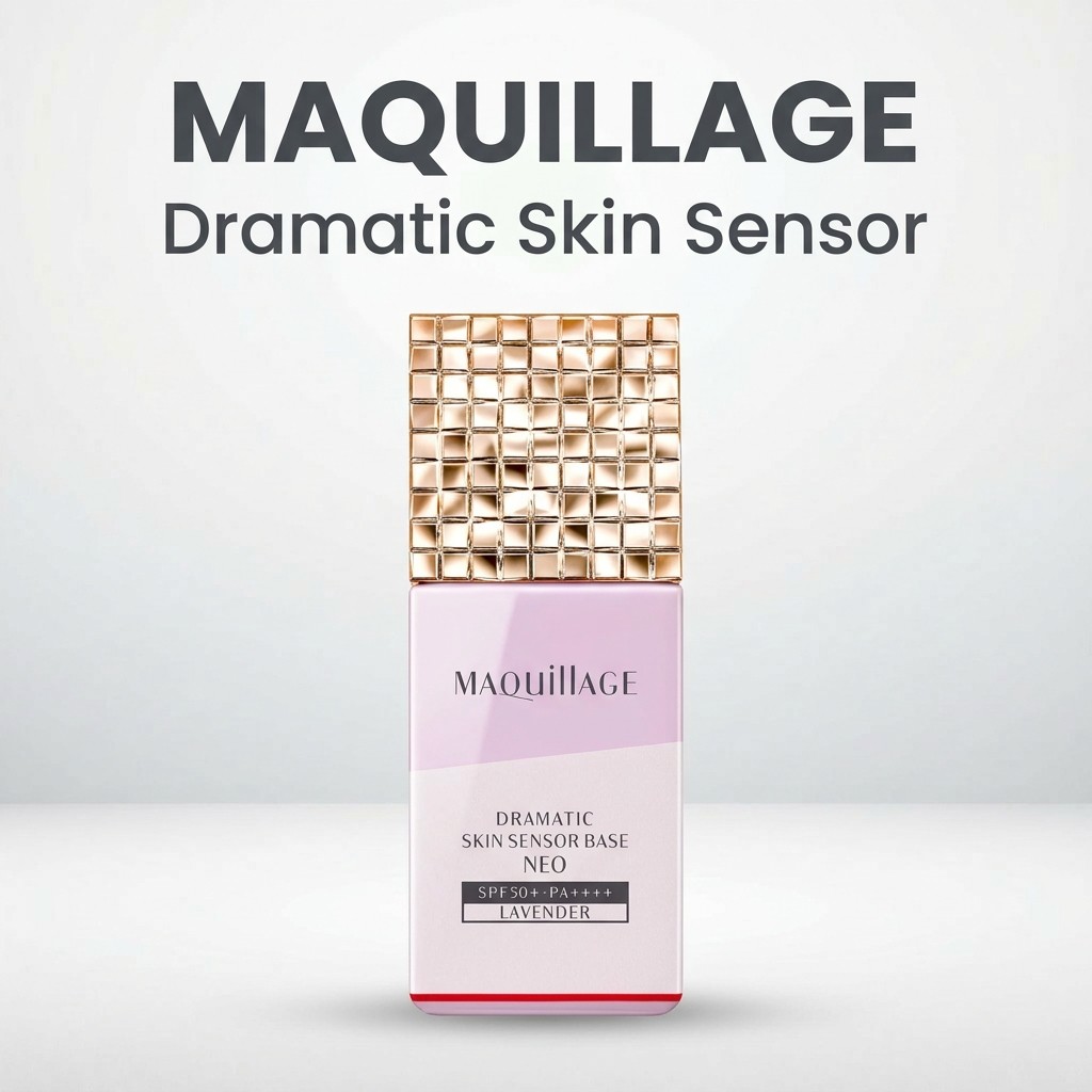 MAQUILLAGE Dramatic Skin Sensor Base NEO - 25mL, SPF50+ PA++++ | Makeup Primer | Liquid Texture | Fr