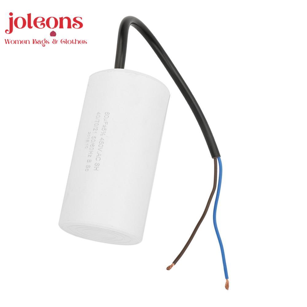 JOLEONS CBB60 มอเตอร์วิ่งCapacitor, 60uf 450V CBB60 มอเตอร์สตาร์ทCapacitor,แบบพกพาตะกั่วลวดน้ําหนักเ