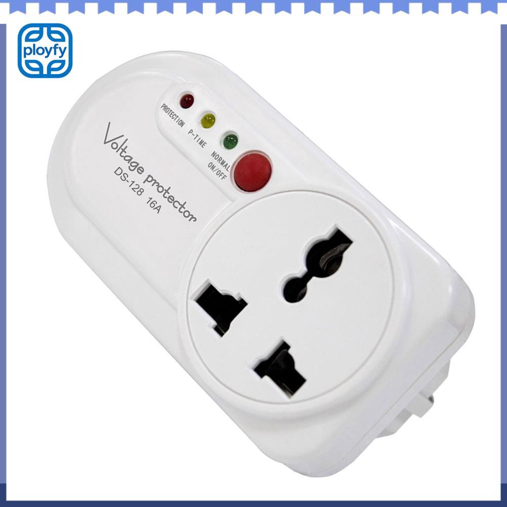 ployfy ตัวป้องกันแรงดันไฟฟ้าอิเล็กทรอนิกส์สำหรับตู้เย็น SINGLE Outlet 2500W 16A ติดผนังเครื่องใช้ในบ้านพร้อม 3 ไฟแสดงสถานะความปลอดภัย