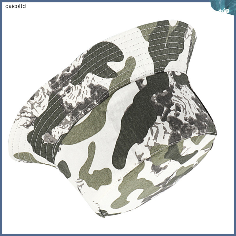 หมวกแฟชั่นลําลองสองด้าน Sun Camo Bucket หมวกผู้ชายสําหรับสวมใส่สองด้านชาวประมงกลางแจ้ง daicoltd