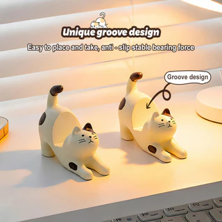 แท่นวางโทรศัพท์มือถือและแท็บเล็ต for iPhone ลายลูกแมวน้อยสไตล์การ์ตูนแท่นวางตั้งโต๊ะที่มั่นคงและของตกแต่งสุดน่ารักทั่วไป