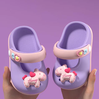 AYUER รองเท้าแตะแมรี่เจนสำหรับเด็ก pony กันลื่น ใช้กลางแจ้ง