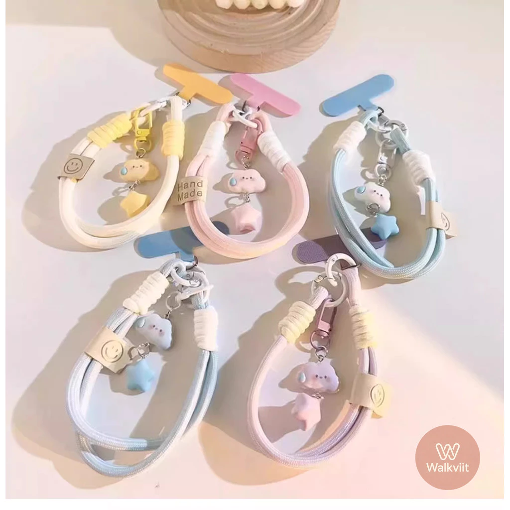 โทรศัพท์มือถือ Lanyards การ์ตูนน่ารักวัยรุ่นวัสดุที่เหนือกว่าระดับสูงเรียบง่ายหลายสีบรรยากาศที่อุดมไปด้วย