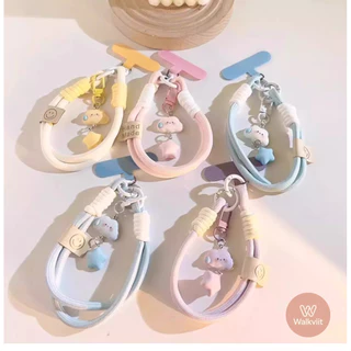 โทรศัพท์มือถือ Lanyards การ์ตูนน่ารักวัยรุ่นวัสดุที่เหนือกว่าระดับสูงเรียบง่ายหลายสีบรรยากาศที่อุดมไปด้วย