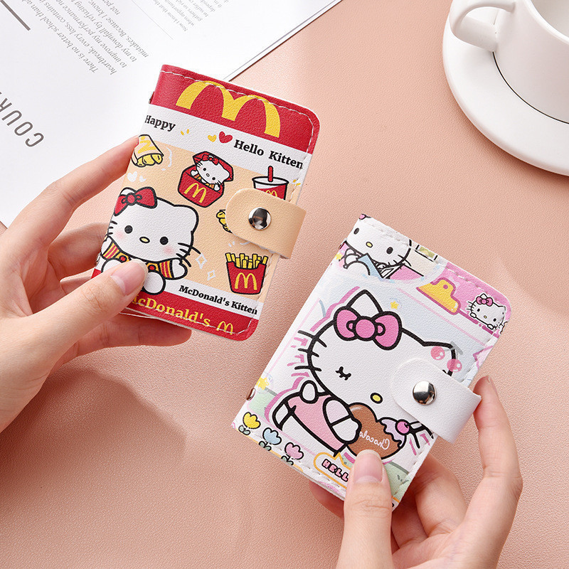 แพ็คเกージการ์ตูนน่ารัก พร้อมแท็กบัตร ID และกระเป๋าสตางค์พกพา ขนาดใหญ่บรรจุได้มาก
