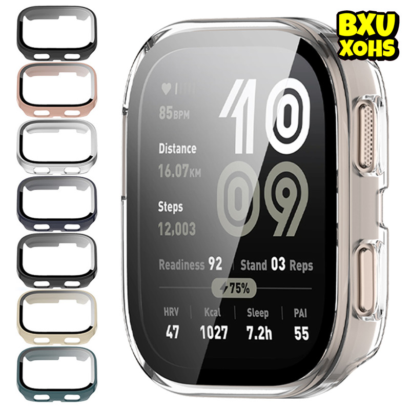 กระจกเทมเพอร์/เคส TPU แบบนุ่ม for Amazfit Bip 6 แผ่นป้องกันหน้าจอคอมพิวเตอร์แบบแข็ง ชุดอุปกรณ์เสริมป้องกันรอบทั้งหมด