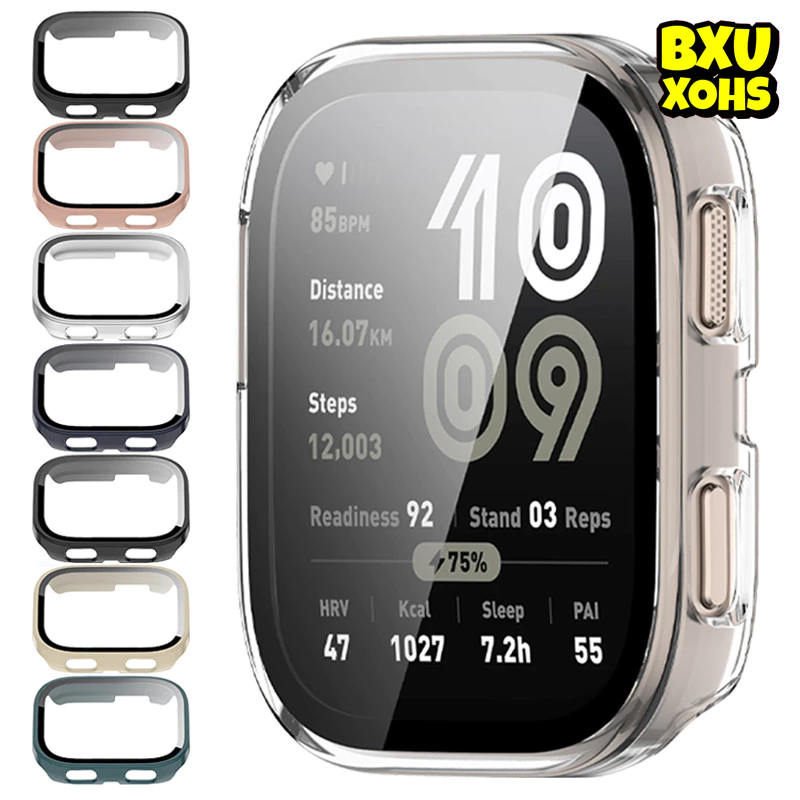 กระจกเทมเพอร์/เคส TPU แบบนุ่ม for Amazfit Bip 6 แผ่นป้องกันหน้าจอคอมพิวเตอร์แบบแข็ง ชุดอุปกรณ์เสริมป้องกันรอบทั้งหมด