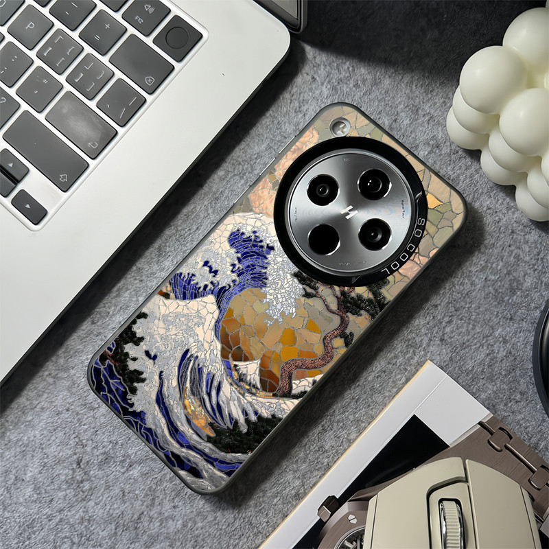 Great Wave off Kanagawa (Ukiyo-e) Micro Frosted Hardเคสโทรศัพท์สําหรับOppoค้นหาX9 Pro X8 Ultra X8 Pr