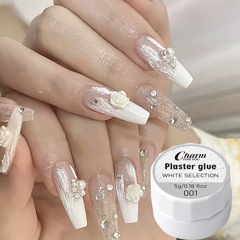 6 สีเจลเล็บพลาสเตอร์ผล 3D ทรายเนื้อไม่จําเป็นต้อง Top Coat เจล UV เล็บ Lacquer เคลือบเงา