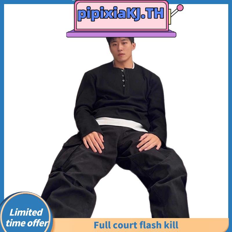 REEVE SOFT HENLEY-เสื้อ Henley