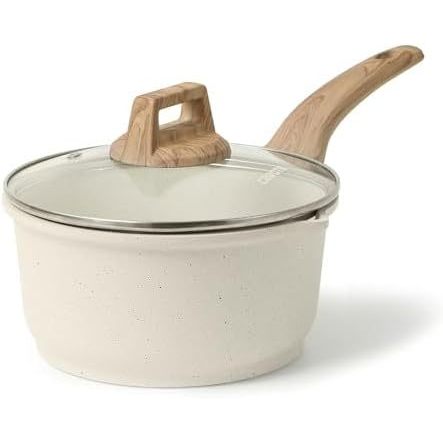 CROTE 2Qt ชุดกระทะซอสพร้อมฝาปิดหม้อทําอาหาร Nonstick Saucepans ชุดเครื่องครัวพร้อม Pour Spout หม้อคร