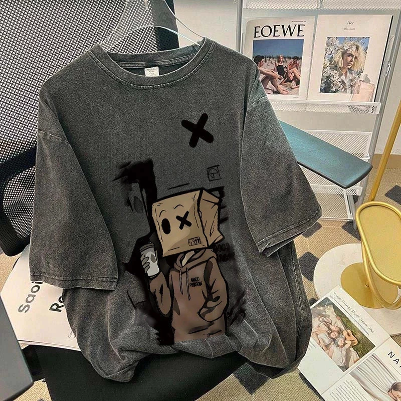TEE·SHOP🍀 เสื้อยืด Oversize ลาย 'OX BOY' สไตล์เกาหลี เท่ห์มาก ใส่ได้ทั้งชายหญิง ผ้านุ่มสบายตัวทั้งวัน รองรับ COD 📦