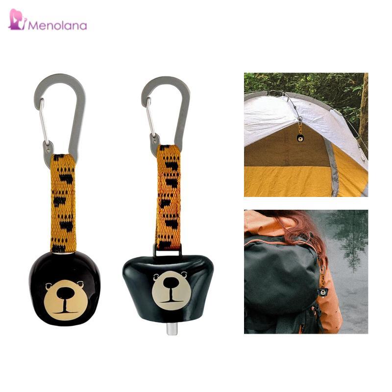 [Menolana] กระดิ่งหมีเหล็กทนทาน Loud Alert พวงกุญแจคลิปเกียร์ฉุกเฉินสําหรับเดินป่า Camping Night Trekking Survival