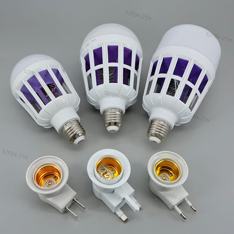 E27 110V 220V 9 W/15 W/20 W 2 in 1 LED โคมไฟฆ่ายุงหลอดไฟสีขาว Night Light Anti Moskito 2way โคมไฟสวน