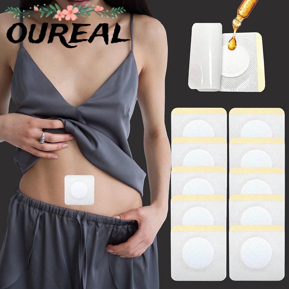 OUREAL Castor Oil Wraps, Universal Self-Adhesive Castor Oil Pack, อุปกรณ์เสริมทิ้งกาวทนซึมสติกเกอร์สะดือ