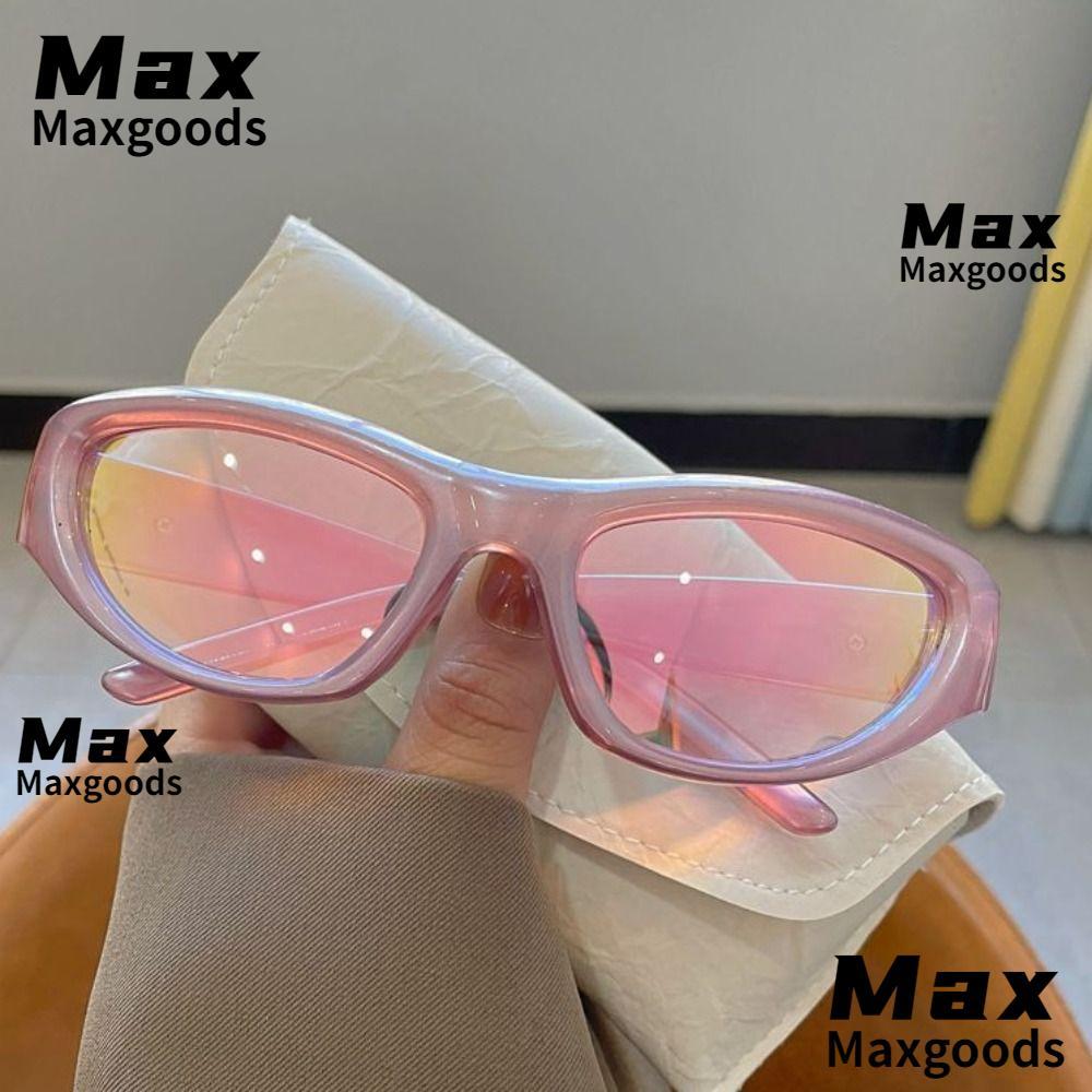 MAXG แว่นกันแดด Y2K กีฬา Punk UV400 สีสันสดใส สำหรับผู้หญิง-retro style 2024