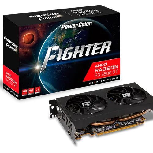 การ์ดจอ PowerColor AMD RX6500XT 4GB GDDR6 2 พัดลม สำหรับเล่นเกม