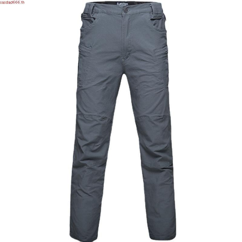 IX8 กางเกงคาร์โก้ ผ้ายืด cotton spandex หนา กางเกงยุทธวิธี มีช่องกระเป๋าหลายช่อง S-3XL