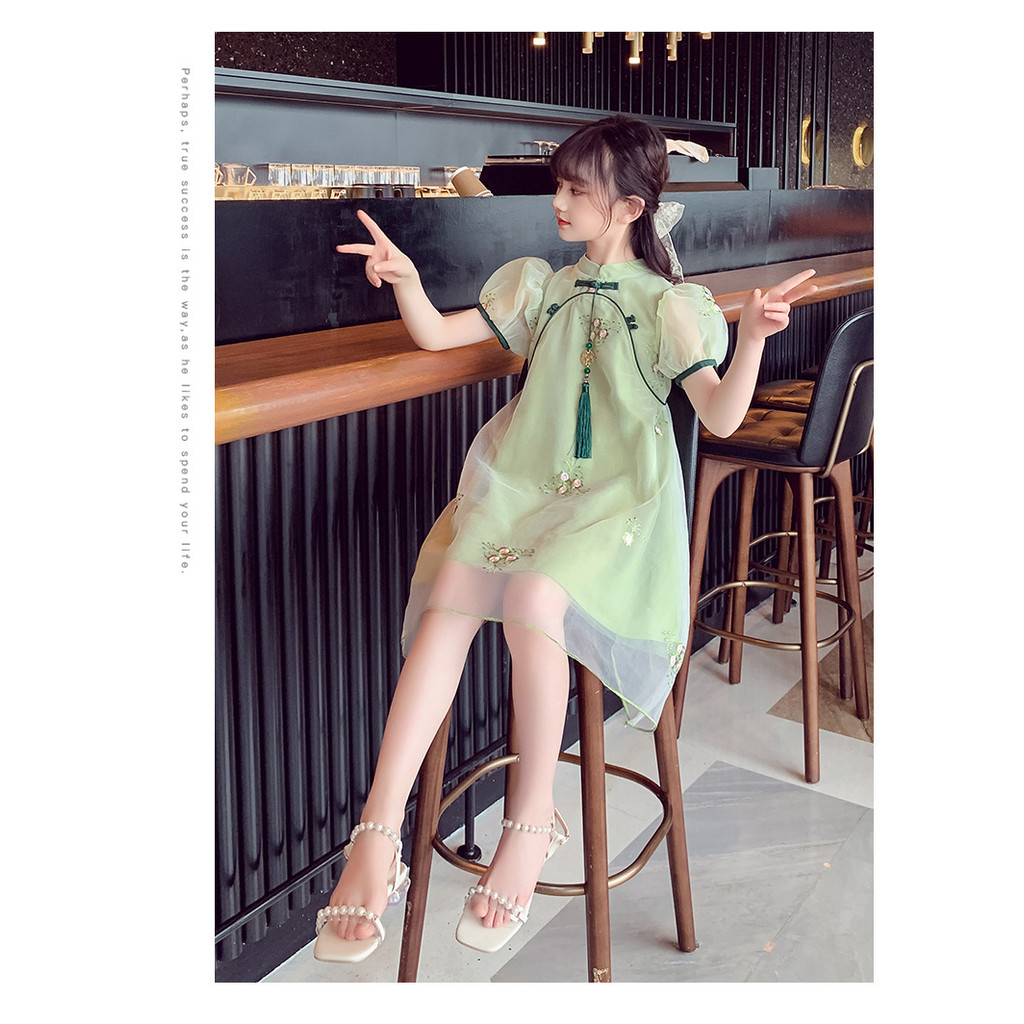 ชุดเดรสHanfuสำหรับเด็กผู้หญิง สไตล์เจ้าหญิงจีนใหม่ LXJ0121 - รูปที่ 5