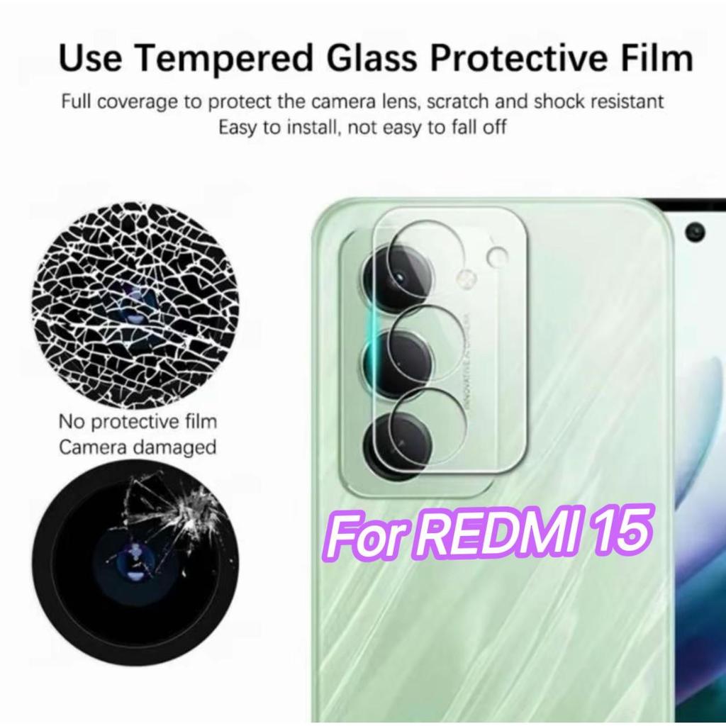 ฟิล์มเลนส์กล้อง For Redmi 15 5G ฟิล์มกันรอยกล้องด้านหลังแบบใส ฟิล์มกระจกนิรภัยป้องกันเลนส์กล้อง ทันทาน คุ้มค่า โปรโมชั่น