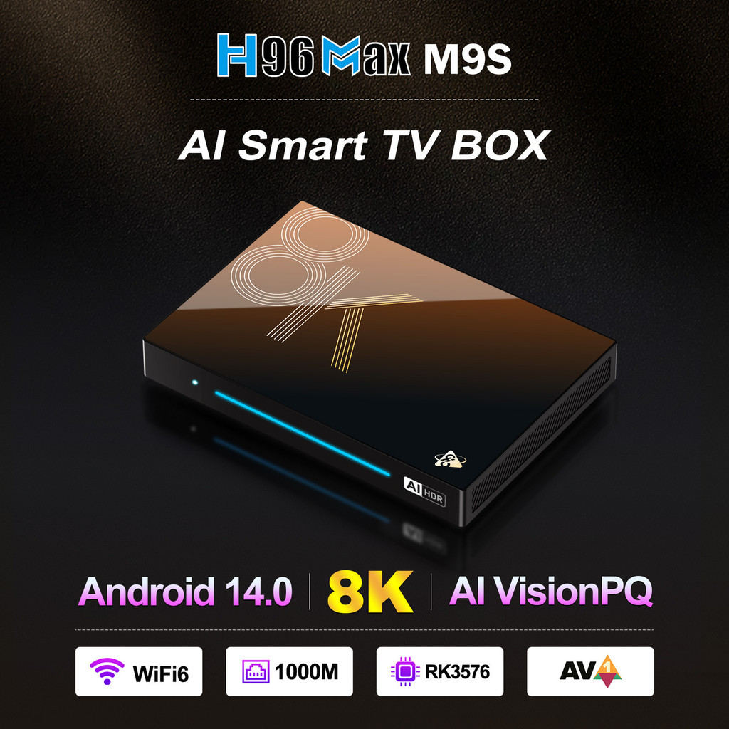H96 MAX M9S Set-Top box RK3576 8K Player AI tv box Android 14 wifi6 BT5.4