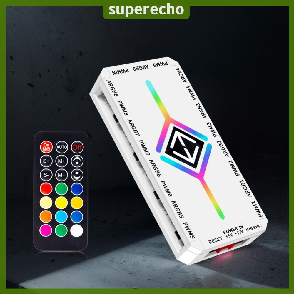 ⚡24ชม.⚡ 1 ถึง 9 3 ใน 1 5V 3 ขา ARGB Controller พัดลมระบายความร้อน Hub ระยะไกล PWM ARGB พัดลม Hub ARG