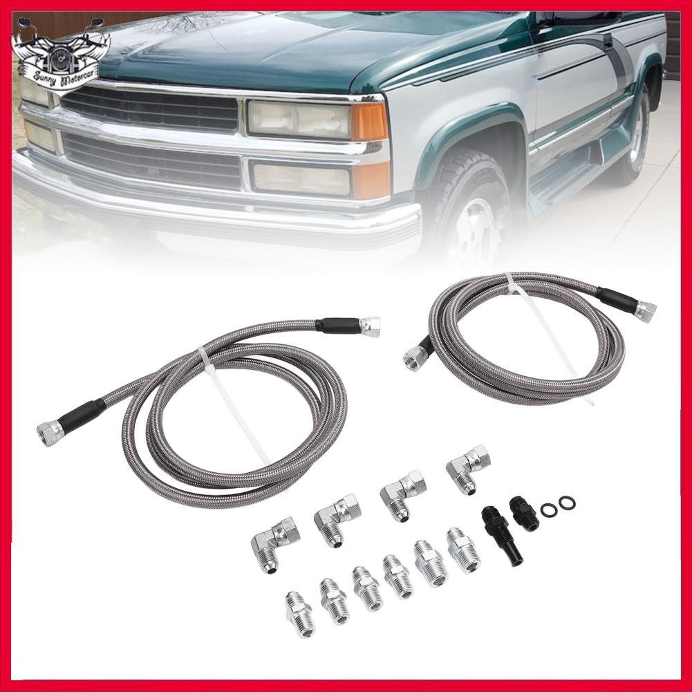 Sunnyhousess Sunnyhousess Transmission Cooler Lines 6AN 70 นิ้วท่อน้ำมันชุดสแตนเลส PTFE Fluid Line ส