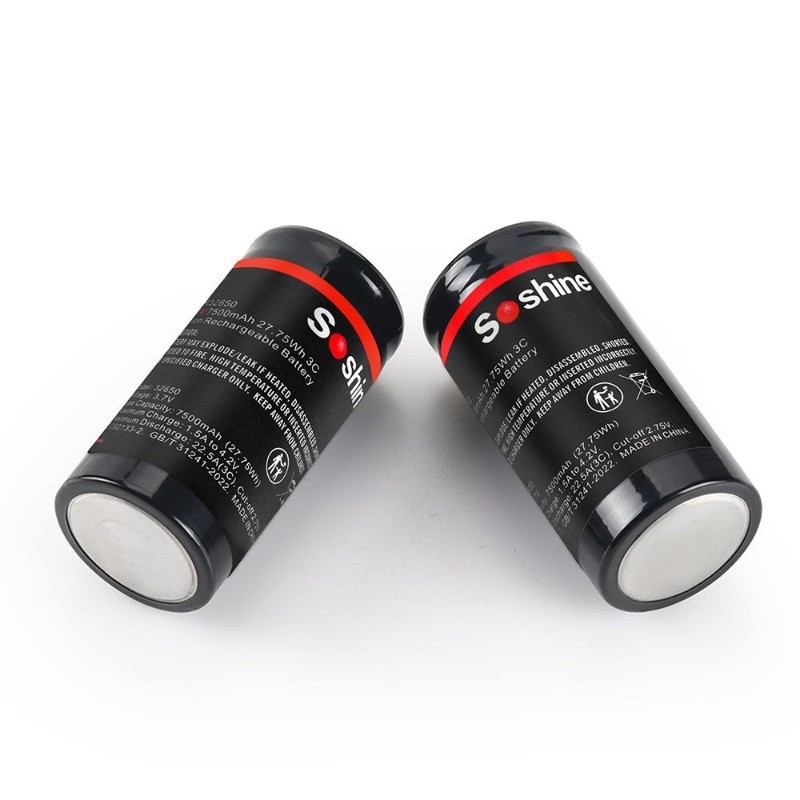 เซลล์แบตเตอรี่ลิเธียม 32700/32650 แรงดัน 3.7V ความจุ 7500mAh (นำเข้า)