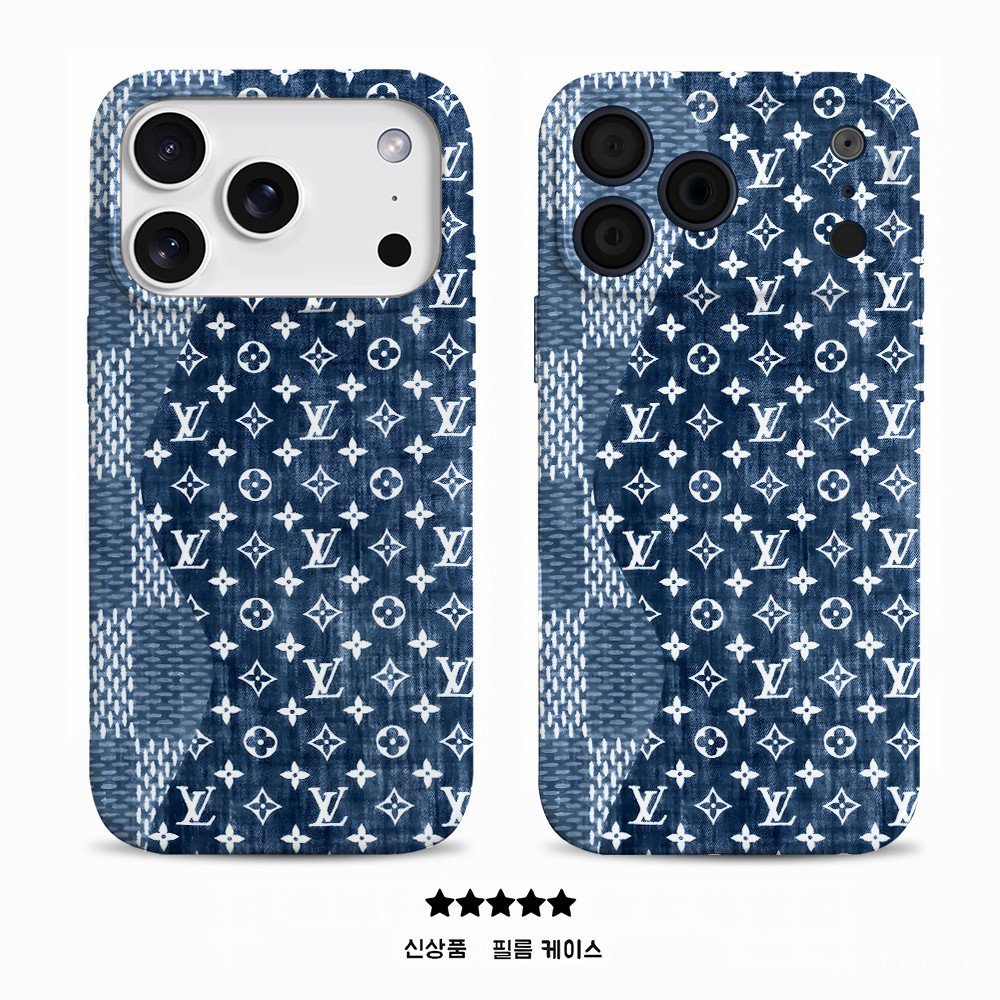 เคสโทรศัพท์เวอร์ชั่นเกาหลีเหมาะสําหรับiPhone 7 8 X XS XR XSMAX 11 12 13 Mini 14 15 16 17 Air Pro Max Plus LV Classic Denimรวมทุกอย่างเคสแข็งVTNX