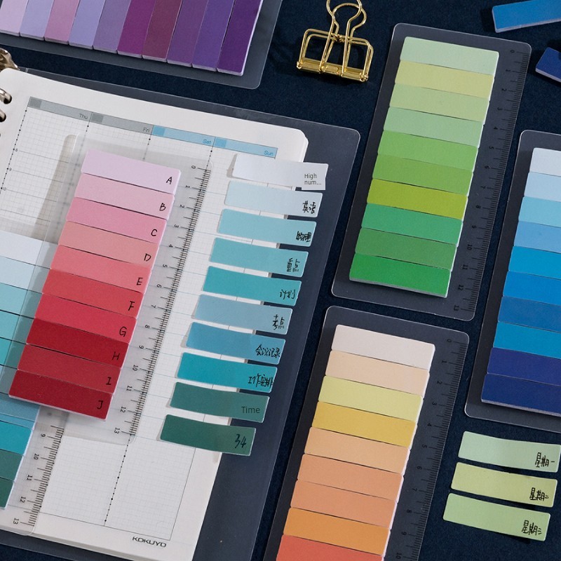 postit postit น่ารัก สติกเกอร์ N ครั้ง Morandi ไล่ระดับสีโน้ตโพสต์อิท