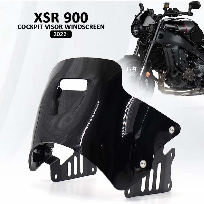 JJMOTO เหมาะสําหรับ Yamaha XSR 900 XSR900 2022 2023 กระจกกระจก Mudguard Sun Visor กระจก