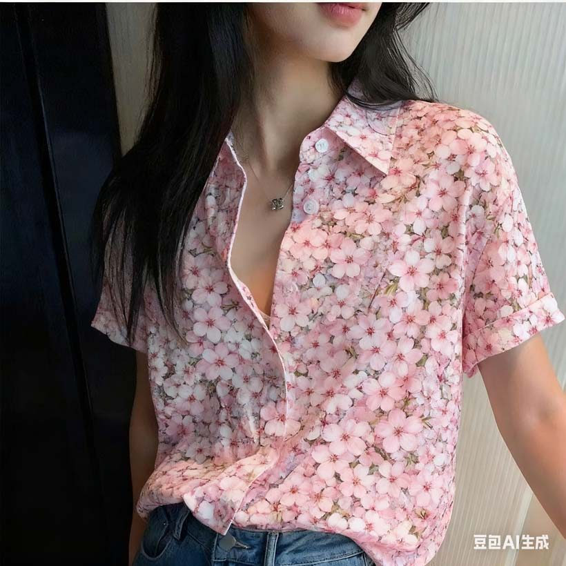 เสื้อผ้าลำลองพิมพ์ลายดอกไม้ สไตล์กราฟิตี้ สไตล์ฮาวาย แขนสั้น ไซส์ใหญ่พิเศษ สำหรับผู้หญิง – โปรปัง
