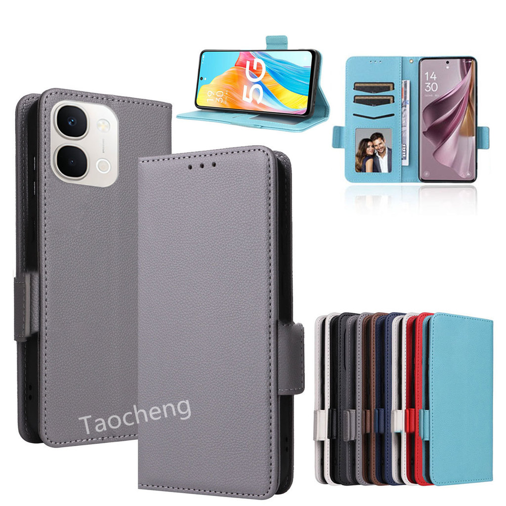 เคสโทรศัพท์สําหรับVivo Y31d Y31 d 4G 2026 หรูหราหนังปลอกการ์ดFlip Slot Bracket Holder Soft TPU Edge 