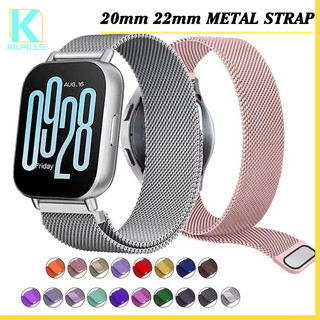 20มม. 22มม. ห่วงสาย Milanese แถบโลหะสแตนเลส for Redmi Watch 5 Active 5 Lite/Samsung Galaxy Watch/ Huawei/Garmin