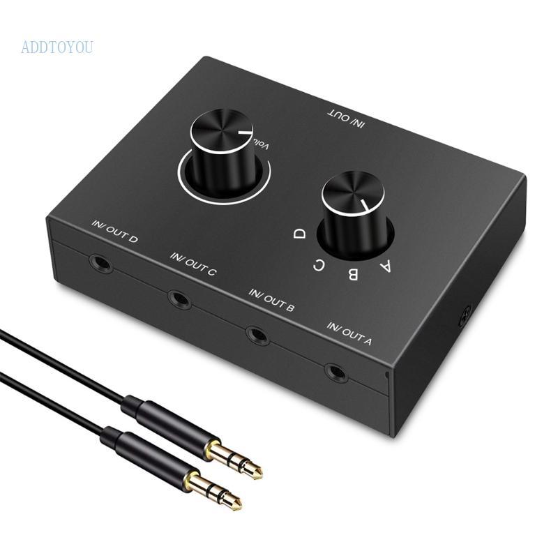 3C Stereo Switch Switcher 4 Input 1 Output 1 Input 4 out