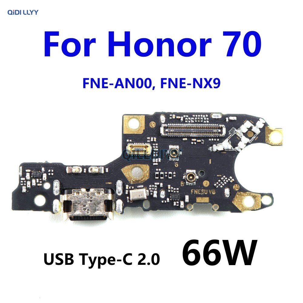 ชาร์จพอร์ตสําหรับ Huawei Honor 70 ประเภท C Connector Dock USB Charger Flex สายไมโครโฟน FNE-AN00 FNE-